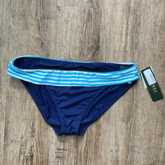 Ralph Lauren Striped Swimsuit Bottom Blue 14 - Picture 3 of 3